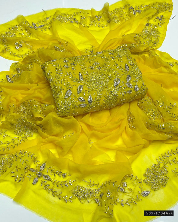 Chiffon 2 PC Unstitched Dresses - S09-1704A-R