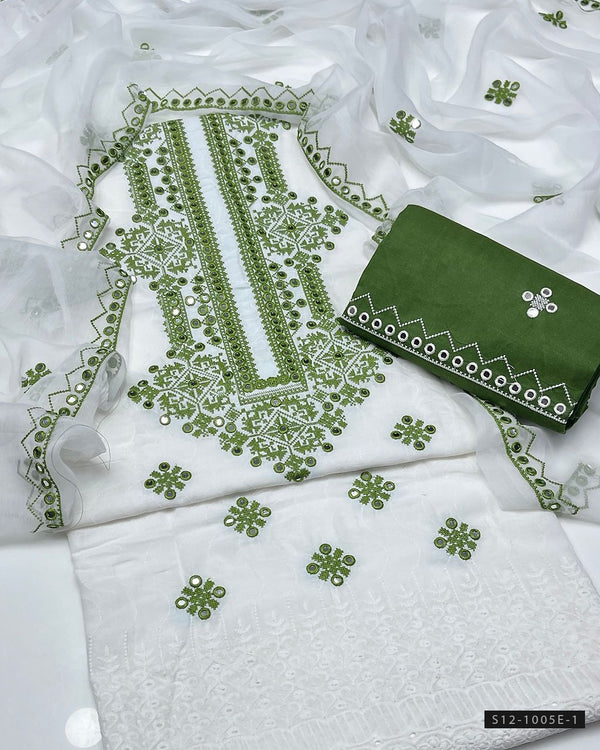 3 PC Unstitched Lawn Dress Collection - S12-1005E